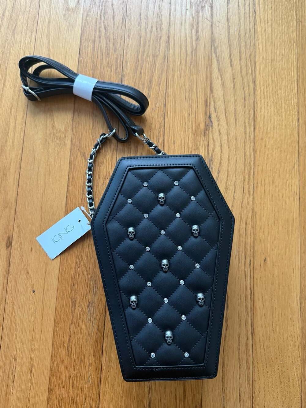 Icing Quilted Skull Coffin Crossbody Bag